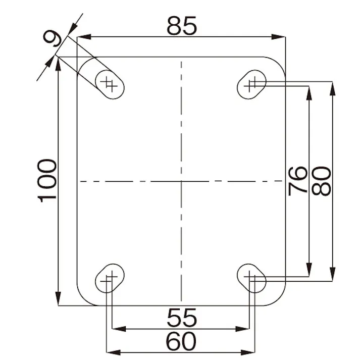 キャスター(固定金具) 125mm EA986H-3 4548745778175【別送品】