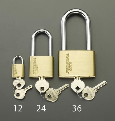 シリンダー南京錠(63mm吊長) 50mm EA983SG-35 4548745794410【別送品】