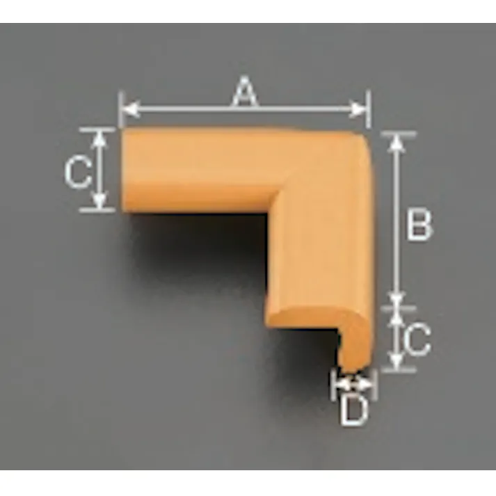 カーボーイ コーナーガード(油面用/黄/2個) 50x50x22mm EA983FE-302 4548745849721【別送品】