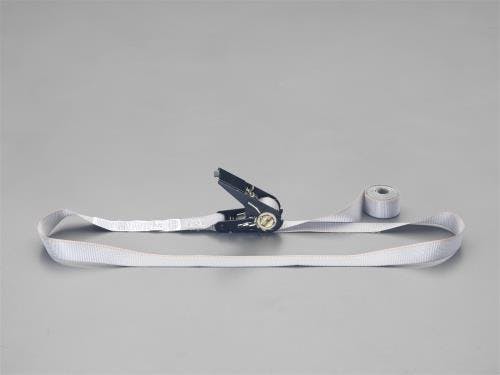ベルト荷締機(ラチェット式/灰) 180kg/25mmx4.0m EA982BB-10A 4548745865172【別送品】