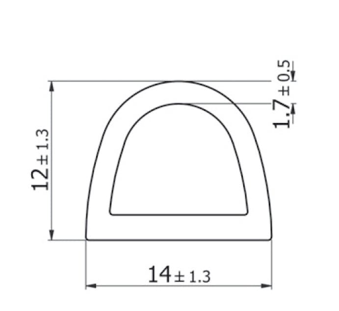 ESCO  14x 12mm/ 2m ガスケット(粘着テープ付) EA997XV-402 4548745913583(CDC)【別送品】