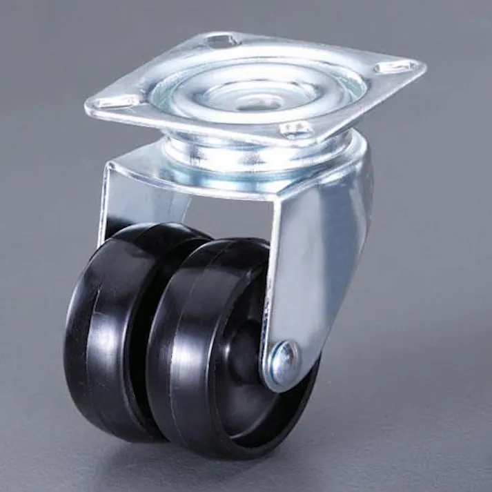 ESCO 50mm キャスター(自在金具付・ツインホイール) EA986PE-1 4548745919301(CDC)【別送品】