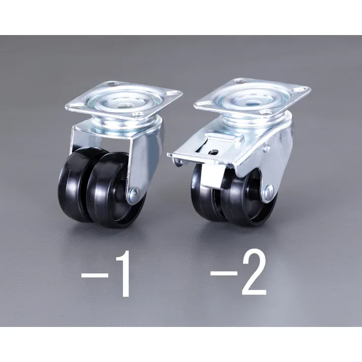 ESCO 50mm キャスター(自在金具付・ツインホイール) EA986PE-1 4548745919301(CDC)【別送品】