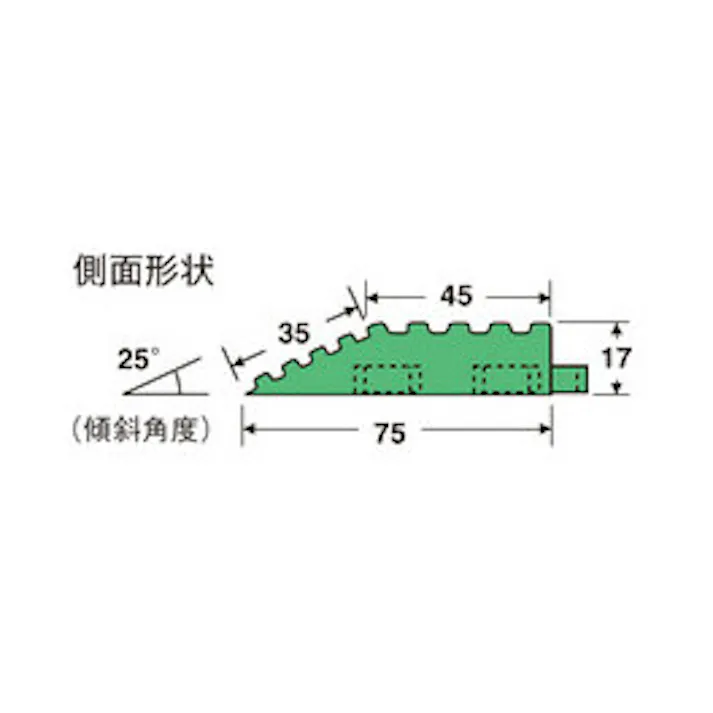 テラモト 中ふち(雌) 75x300mm EA997RK-43 4548745922844【別送品】