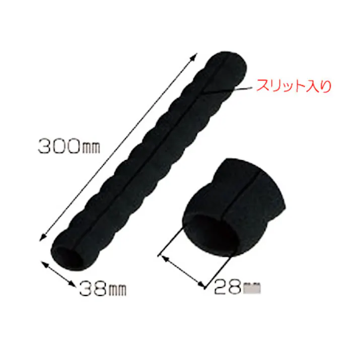カーボーイ 台車用ゴムグリップ 28x33x300mm EA983FM-12 4548745966824【別送品】