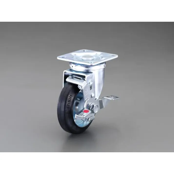 ナンシン 150mm キャスター(自在金具・ブレーキ付) EA986PT-53 4548745975079(CDC)【別送品】