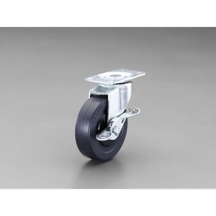 ナンシン 100mm キャスター(自在金具・ブレーキ付) EA986PT-113 4548745976731(CDC)【別送品】