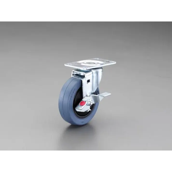 ナンシン 100mm キャスター(自在金具・微音・ブレーキ付) EA986PT-173 4548745978766(CDC)【別送品】