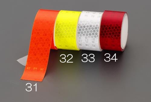 ハイレベル蛍光反射テープ(ライムイエロー) 25mmx0.6m EA983GR-32 4548745985948【別送品】