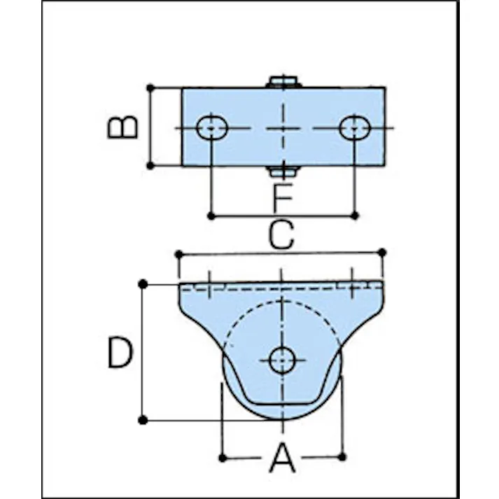ヤボシ 戸車(重量用・V型) 105mm EA986RA-105 4548745996098【別送品】
