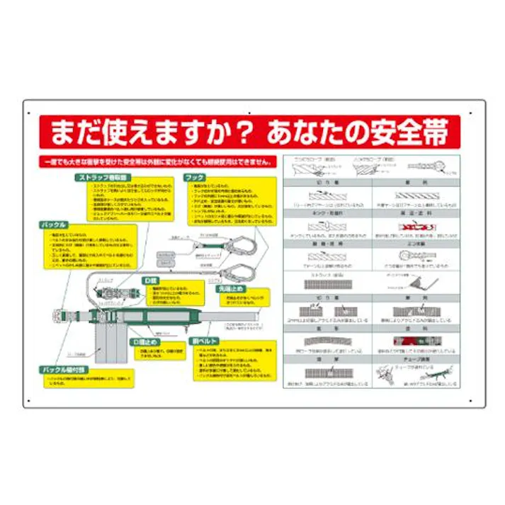 ユニット(UNIT) 600x900mm 安全帯使用標識(まだ使えますか? EA983BM-32 4550061068052(CDC)【別送品】