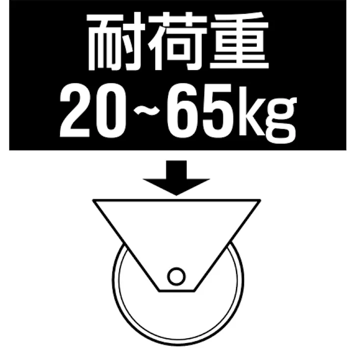 ユーエイキャスター キャスター(固定金具付) 75mm EA986PF-52 4550061068830【別送品】