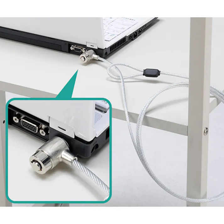 サンワサプライ 2.0m パソコンセキュリティワイヤー EA983TS-5 4550061076323(CDC)【別送品】