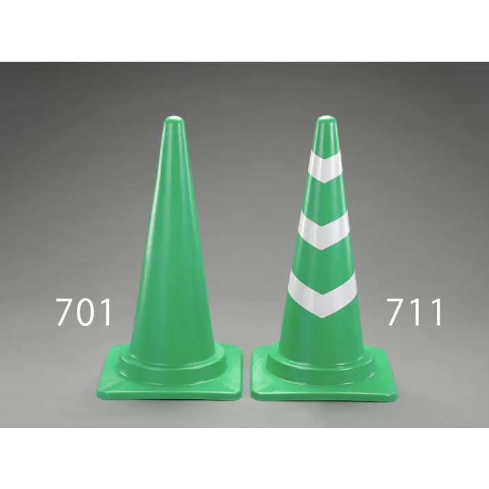 ESCO 380x380x700mm コーン(緑/反射無/10本) EA983FT-701 4550061076590(CDC)【別送品】