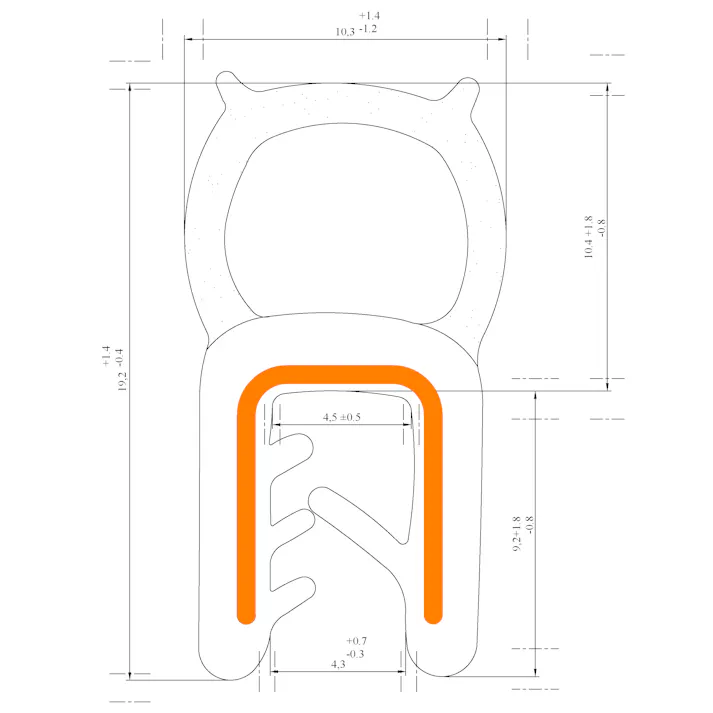ガスケット(はさみ込み型) 1-3mm/2m EA997XW-202A 4550061089231【別送品】
