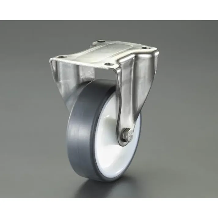ESCO 150mm キャスター(固定金具・ステンレス製) EA986LG-150A 4550061117767(CDC)【別送品】