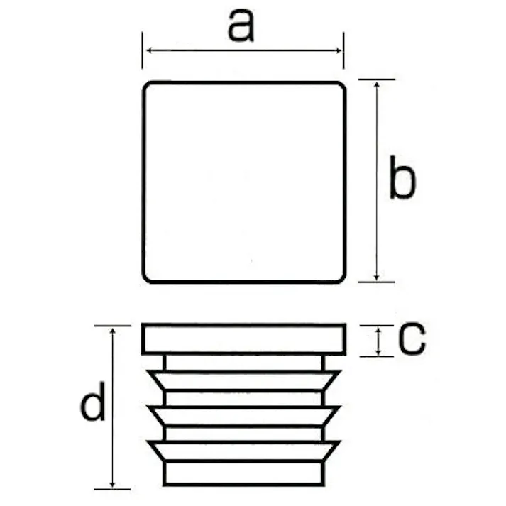 ESCO 60x 60mm 角型保護キャップ(クロ/2個) EA983FP-83 4550061190432(CDC)【別送品】