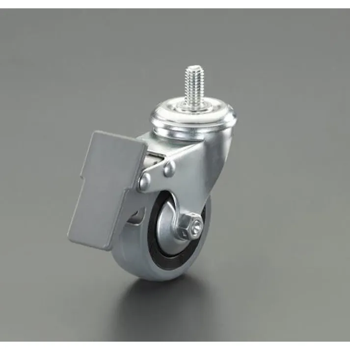 イマオコーポレーション 80mm/M12 キャスター(自在金具/ブレーキ付/ねじ式) EA986FB-8 4550061196175(CDC)【別送品】