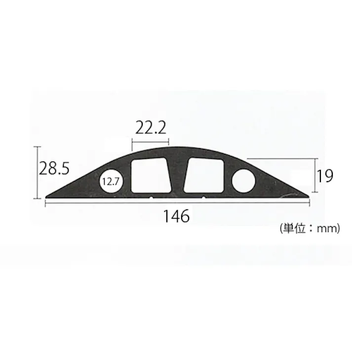 コードプロテクター(スリット数:3) 114x25mmx3m EA983PJ-13 4550061199190【別送品】