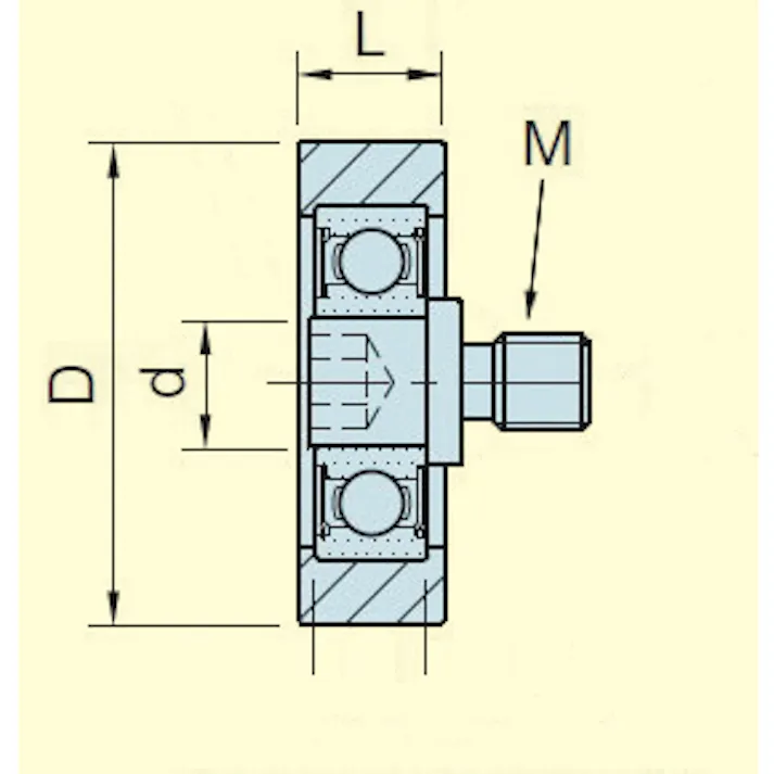 イマオコーポレーション ガイドローラー(F型) 35x9mm EA986SP-10 4550061199275【別送品】