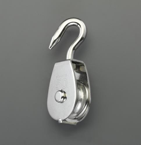 滑車(フック付・ステンレス製) 137mm EA987SM-1 4550061231425【別送品】