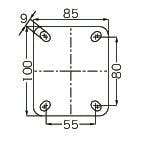 ESCO 125mm キャスター(固定金具・帯電防止) EA986HE-2 4550061235744