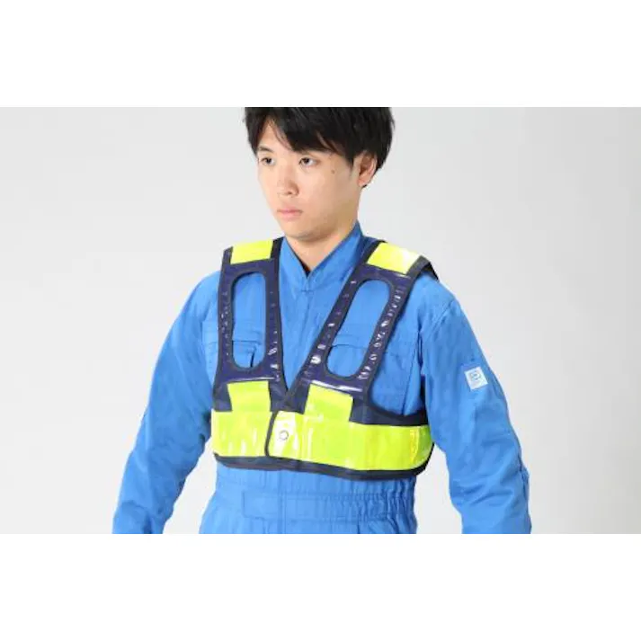 ESCO 安全ベスト(フルハーネス用/紺・黄) EA983R-252 4550061395042(CDC)【別送品】