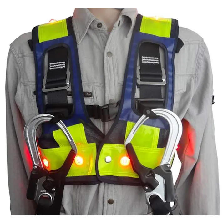 ミズケイ LED安全ベスト(フルハーネス用/紺・白) EA983R-256 4550061395066【別送品】