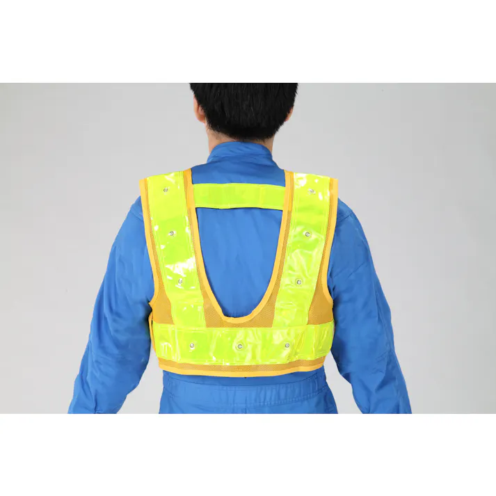 ミズケイ LED安全ベスト(フルハーネス用/紺・白) EA983R-256 4550061395066【別送品】