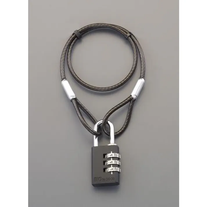 ESCO φ4.3x 540mm ワイヤーロック(ダイヤル錠) EA983TT-43 4550061395295(CDC)【別送品】