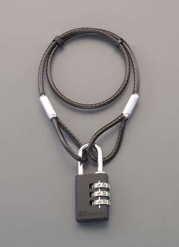 ワイヤーロック(ダイヤル錠) φ4.3x1040mm EA983TT-44 4550061395301【別送品】