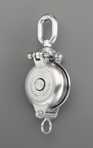 リング付ベアリング滑車[ワイヤー用](ステンレス製) 82mm EA987SR-43 4550061396407【別送品】