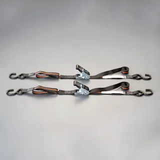 ベルト荷締機(2本組) 25mmx2.4m/226kg EA982BA-8B 4550061460832【別送品】