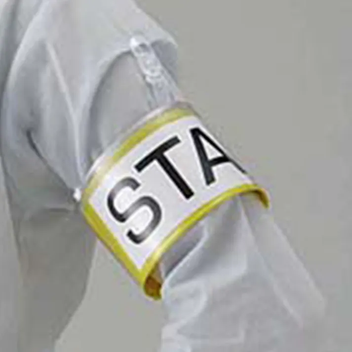 ユニット(UNIT) 腕章(差込式・クリップタイプ/黄) 420x90mm EA983RG-66 4550061472149【別送品】