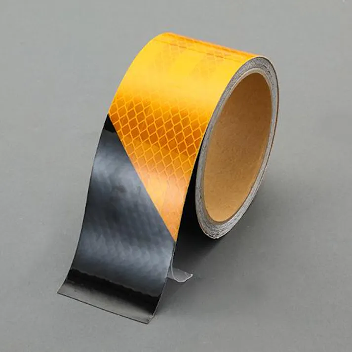 ESCO 100mmx 3m 粗面用反射テープ(ハイレベル・黄/黒) EA983GD-502 4550061512814(CDC)【別送品】