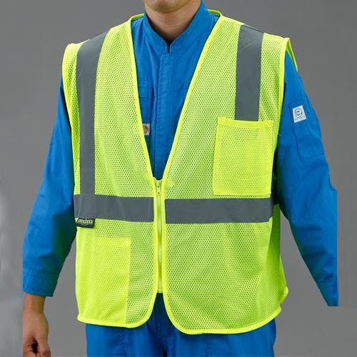 安全ベスト(蛍光ライム) [L] EA983R-273 4550061518359【別送品】