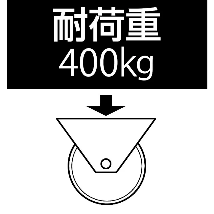 ESCO 200mm キャスター(固定金具/静音快適型) EA986KA-84 4550061534595(CDC)【別送品】