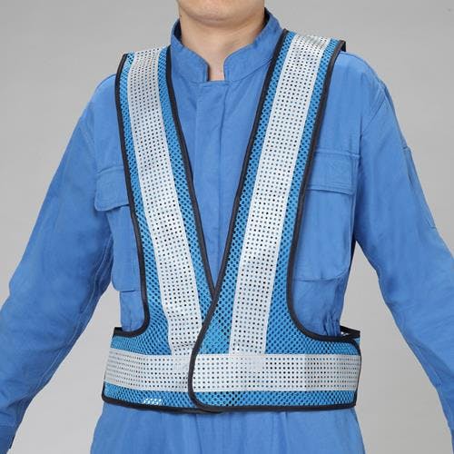 安全ベスト(スカイブルー/シルバー・軽量タイプ) EA983R-501 4550061536094【別送品】