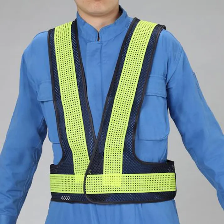 ESCO 安全ベスト(紺/黄・軽量タイプ) EA983R-503 4550061536131(CDC)【別送品】