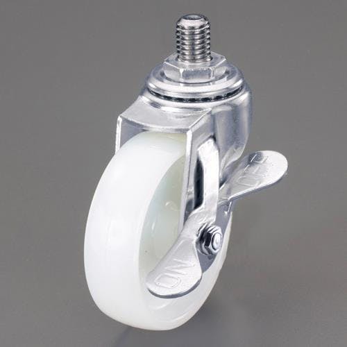 ナンシン 75mm キャスター(自在･ネジ式･ブレーキ･ステンレス製) EA986PT-813 4550061548233(CDC)【別送品】