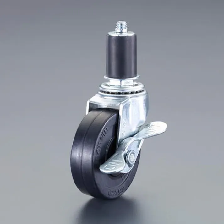 ナンシン 65mm キャスター(自在金具・ブレーキ付・パイプ用) EA986PT-861 4550061550823(CDC)【別送品】