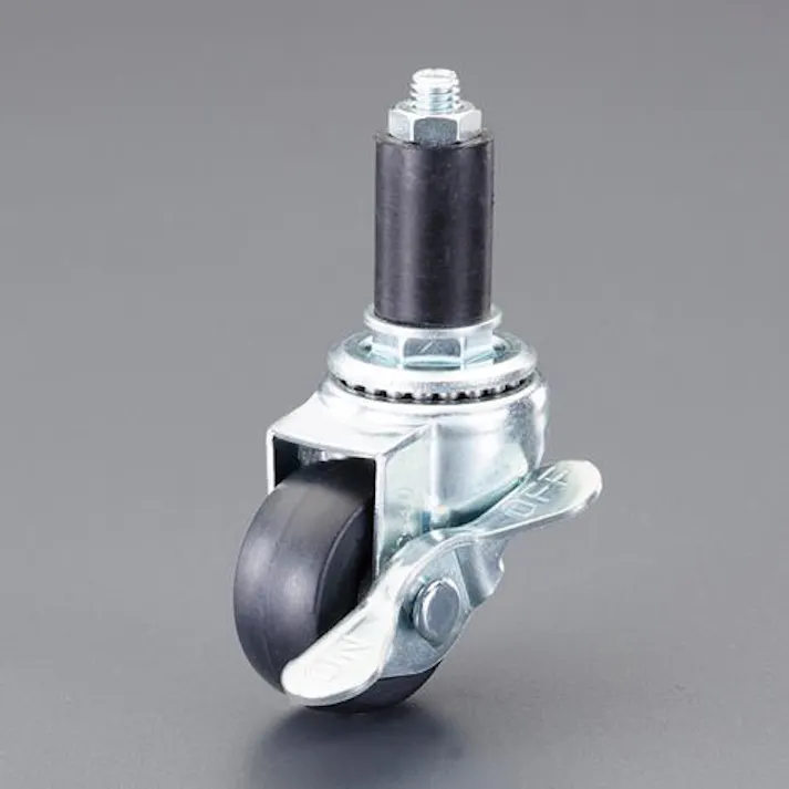 ナンシン 50mm/22mm キャスター(自在金具・ブレーキ付・パイプ用 EA986PT-846 4550061589755(CDC)【別送品】