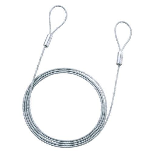 サンワサプライ セキュリティワイヤー(ビニールコート) φ3.5mmx2.0m EA983TS-278 4550061590386【別送品】