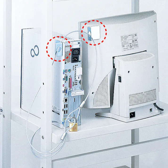 サンワサプライ セキュリティロック(粘着タイプ) EA983TS-214 4550061590683(CDC)【別送品】