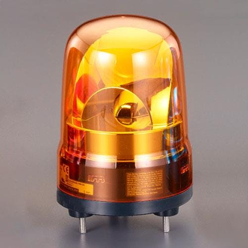 パトライト(PATLITE) DC12～24V LED回転灯(ブザー付/黄色) EA983FS-125YA 4550061611470(CDC)【別送品】