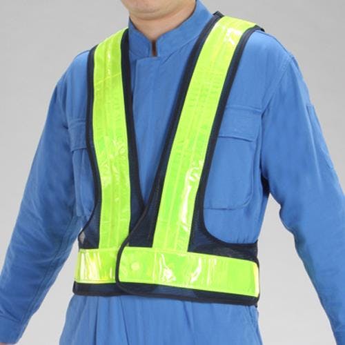 ミズケイ LED安全ベスト(紺・黄/赤白点滅) EA983R-533 4550061627976【別送品】