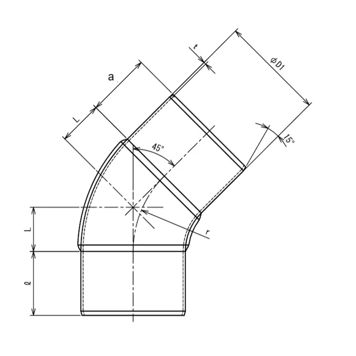 ESCO φ 75mm 45゚スパイラルエルボ EA997DE-11 4550061676769(CDC)【別送品】