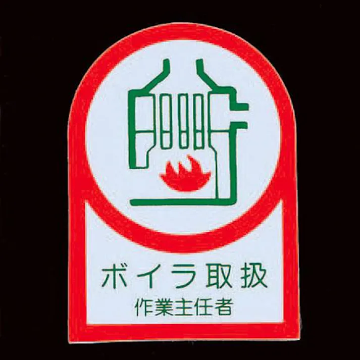 ESCO 35x25mm ヘルメットステッカー(ボイラ取扱作業~/2枚) EA983AN-1A 4550061689981(CDC)【別送品】