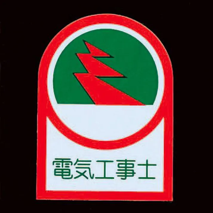 ESCO 35x25mm ヘルメットステッカー(電気工事士/2枚) EA983AN-7A 4550061690802(CDC)【別送品】