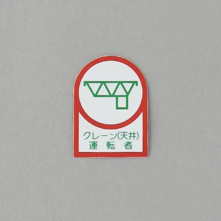 ヘルメットステッカー(クレーン(天井)運転者/2枚) 35x25mm EA983AN-12A 4550061692295【別送品】